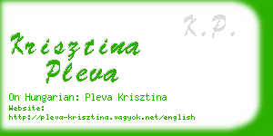 krisztina pleva business card